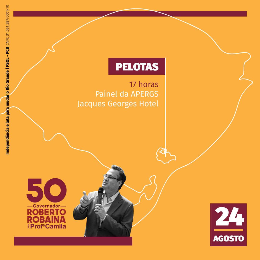 Roberto Robaina estará em Camaquã, Rio Grande e Pelotas nesta sexta-feira