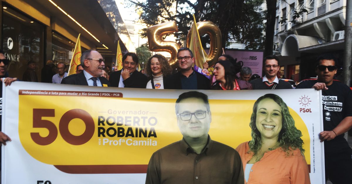 Robaina e candidatos da coligação PSOL-PCB dão início à campanha nas ruas